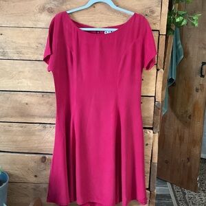Elegant Fuchsia Midi Dress